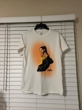 Forever 21 White Tee with Orange Halo and Rosaliá TKN Album Size S